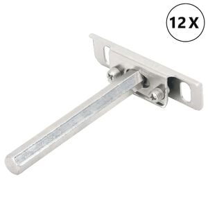 vidaXL Pl&aacute;vaj&uacute;ce konzoly na police 12 ks Neviditeľn&eacute; &Oslash;12x100 mm Uhl&iacute;kov&aacute; oceľ