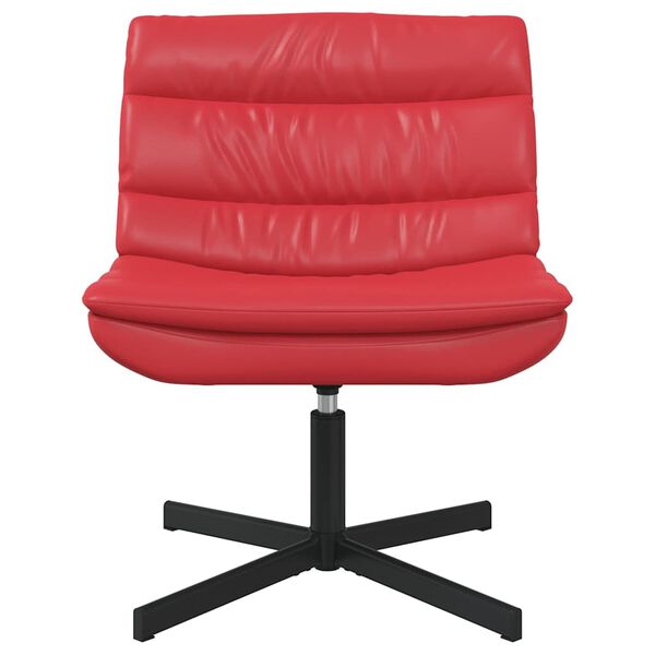 vidaXL Otočn&aacute; stolička Červen&aacute; 63 x 75 x 76 cm PU