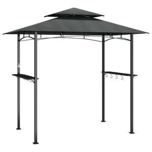 vidaXL Grilovac&iacute; alt&aacute;nok s policami antracitov&yacute; 240x150x243 cm oceľ