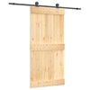 vidaXL Posuvn&eacute; dvere 100 x 210 cm Pr&iacute;rodn&aacute; a čierna