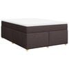 vidaXL Boxspring posteľ s matracom tmavohned&aacute; 160x200 cm l&aacute;tka