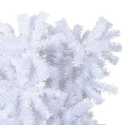 vidaXL Prevrátený umelý vianočný stromček s podstavcom biely 180 cm