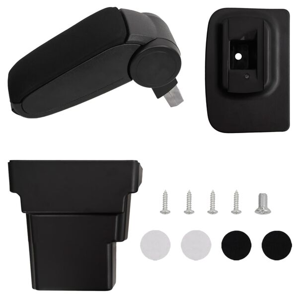 vidaXL Lakťov&aacute; opierka do auta čierna 17x32x(37-53) cm ABS