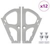 vidaXL P&aacute;nt pre flip z&aacute;suvku 12 ks Strieborn&aacute; 235 x 155 x 30 mm Železo