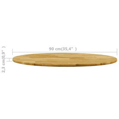 vidaXL Stolová doska dubové drevo okrúhla 23 mm 900 mm