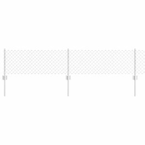 vidaXL Plot s podperou Strieborn&aacute; 0,4 x 10 m Oceľ