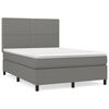 vidaXL Boxspring posteľ s matracom tmavosiv&aacute; 140x190 cm l&aacute;tka