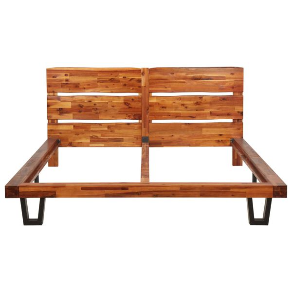 vidaXL Posteľn&yacute; r&aacute;m so živ&yacute;mi okrajmi ak&aacute;ciov&yacute; mas&iacute;v 160 cm