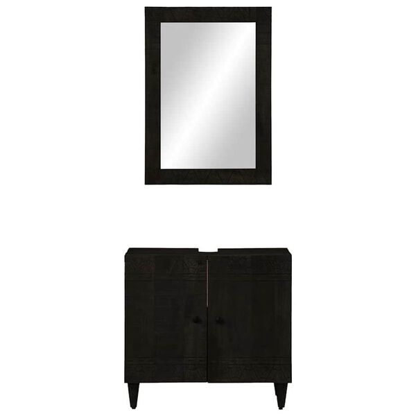 vidaXL 2-dielna s&uacute;prava k&uacute;peľňov&eacute;ho n&aacute;bytku mangovn&iacute;kov&eacute; drevo