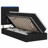 vidaXL LED &uacute;ložn&aacute; posteľ s matracom Čierna 90 x 200 cm L&aacute;tka