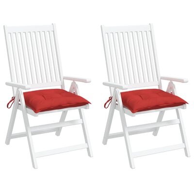 vidaXL Podložky na stoličku 2 ks, červené 50x50x7 cm, oxfordská látka