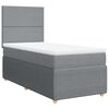 vidaXL Boxspring posteľ s matracom bledosiv&yacute; 100x200 cm l&aacute;tka