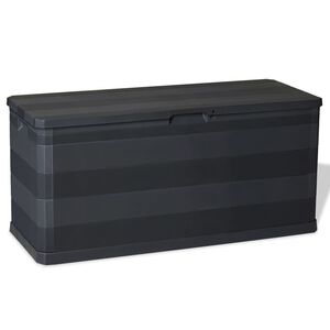 vidaXL Z&aacute;hradn&yacute; &uacute;ložn&yacute; box čierny 117x45x56 cm