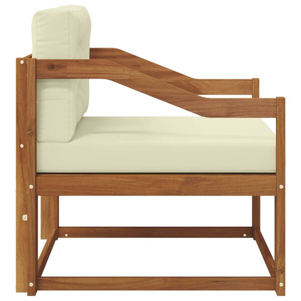 vidaXL Z&aacute;hradn&aacute; stredn&aacute; sedačka Pevn&eacute; ak&aacute;ciov&eacute; drevo Pr&iacute;rodn&aacute;