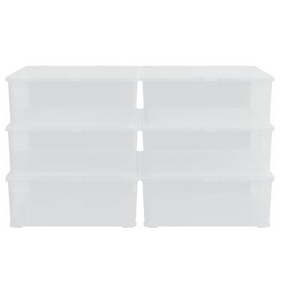 vidaXL Plastové úložné boxy 6 ks 5 l stohovateľné