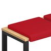 vidaXL Vank&uacute;&scaron; na lavičku 2 ks Umel&aacute; koža Červen&aacute; Hĺbka 35 cm