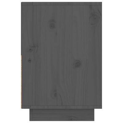 vidaXL Nočné stolíky 2 ks sivé 60x34x51 cm masívne borovicové drevo