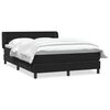 vidaXL Box Spring Posteľ s matracom Čierna 140x220 cm Zamat