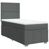 vidaXL Boxspring posteľ s matracom tmavosiv&aacute; 90x190 cm l&aacute;tka