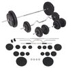 vidaXL S&uacute;prava z&aacute;važ&iacute; a tyč&iacute; barbell a dumbbell, 90 kg