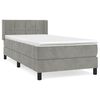vidaXL Posteľn&yacute; r&aacute;m boxsping s matracom bledosiv&yacute; 90x190 cm zamat