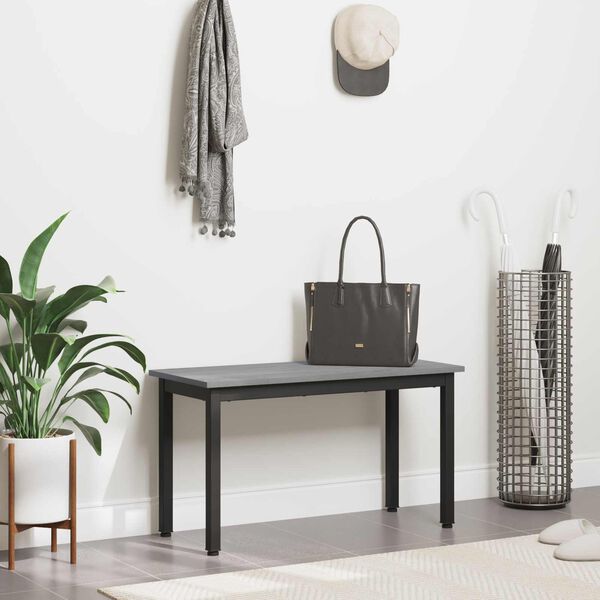 vidaXL lavička Siv&yacute; Sonoma 80 x 35 x 45 cm Kompozitn&eacute; drevo