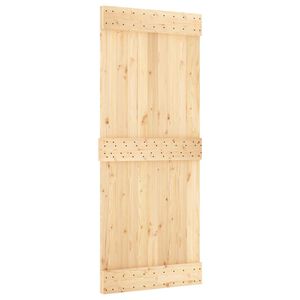 vidaXL Posuvn&eacute; dvere NARVIK Pr&iacute;rodn&aacute; a čierna 85 x 210 cm (213,5 cm)
