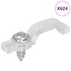 vidaXL LED p&aacute;skov&eacute; svorky Dĺžka 23,8 mm 12 ks Priehľadn&aacute;