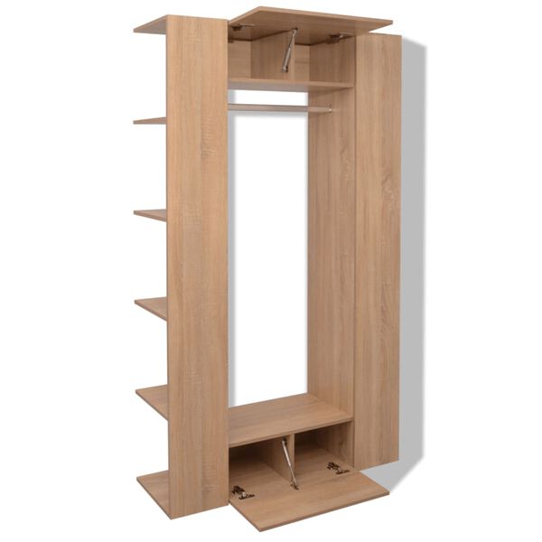 vidaXL &Scaron;atn&iacute;k z kompozitn&eacute;ho dreva 106x36,5x192 cm b&eacute;žov&yacute;