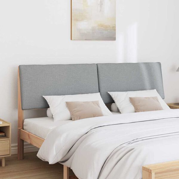 vidaXL Čal&uacute;nen&eacute; čelo postele Svetlosiv&aacute; 200 cm