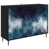 vidaXL Serv&iacute;rovacia skriňa RAALTE Čierny dub 102 x 33 x 76 cm
