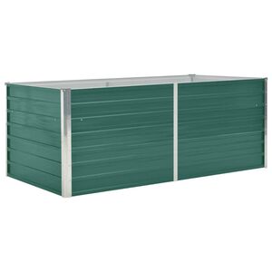 vidaXL Vyv&yacute;&scaron;en&yacute; z&aacute;hradn&yacute; kvetin&aacute;č zelen&yacute; 160x80x45 cm pozinkovan&aacute; oceľ