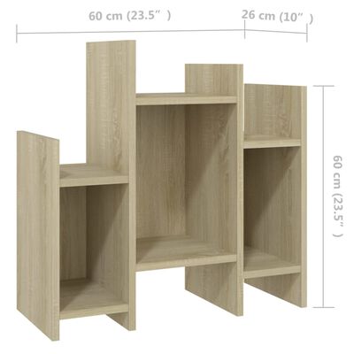 vidaXL Príručná skrinka, dub sonoma 60x26x60 cm, kompozitné drevo