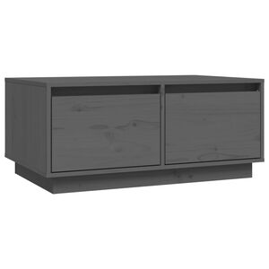 vidaXL Konferenčn&yacute; stol&iacute;k siv&yacute; 80x50x35 cm borovicov&yacute; mas&iacute;v
