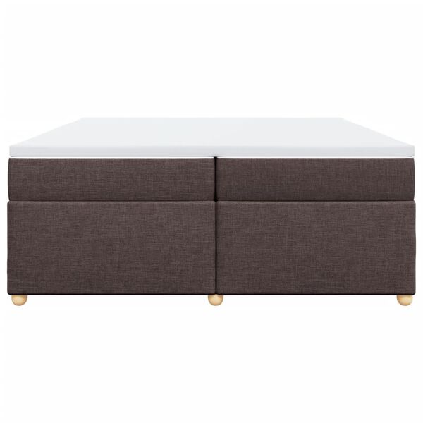 vidaXL Boxspring posteľ s matracom tmavohned&aacute; 200x200 cm l&aacute;tka