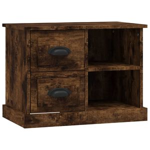 vidaXL Nočn&yacute; stol&iacute;k dymov&yacute; dub 60x35,5x45 cm