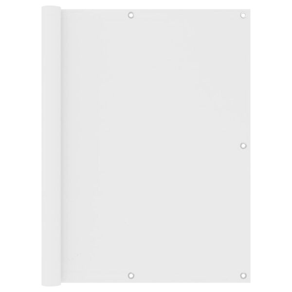 vidaXL Balkónová markíza, biela 120x500 cm, oxfordská látka