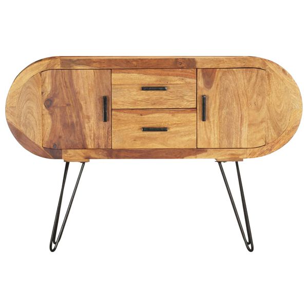 vidaXL Komoda 118x28x75 cm mas&iacute;vne sheesamov&eacute; drevo