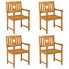 vidaXL Vonkaj&scaron;ia lavička 4 pcs Pr&iacute;rodn&aacute; 56 x 55,5 x 90 cm