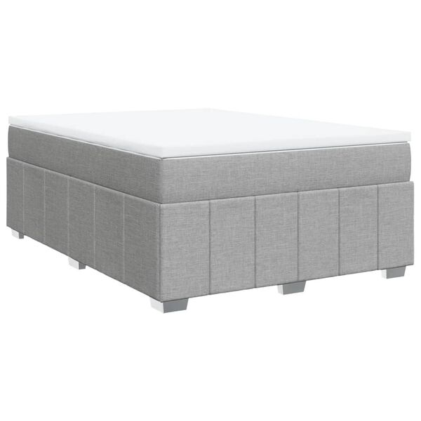 vidaXL Boxspring posteľ s matracom bledosiv&aacute; 140x200 cm l&aacute;tka