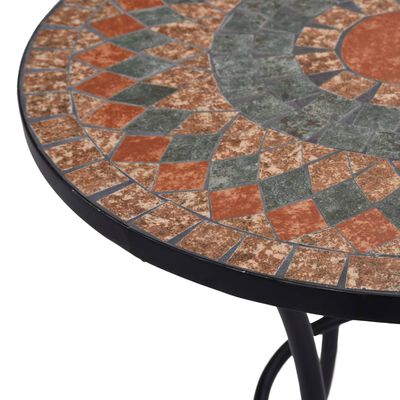 vidaXL Mozaikový bistro stolík, oranžový/sivý 60 cm, keramika