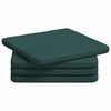 vidaXL Vank&uacute;&scaron;e na sedenie 4 pcs l&aacute;tka Tmavozelen&aacute; 40 x 40 x 3 cm