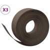 vidaXL Z&aacute;hradn&eacute; obruby 3 ks hned&eacute; 10 m 20 cm polyetyl&eacute;n