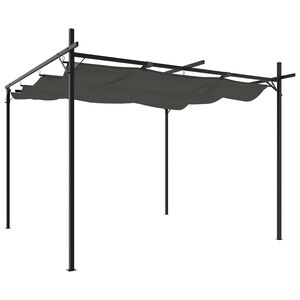 vidaXL Pergola so zaťahovacou strechou antracitov&aacute; 295x292x230 cm
