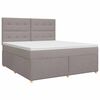 vidaXL Posteľ boxspring s matracom Sivohned&aacute; 180 x 200 cm L&aacute;tka