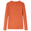 Detské tričko s dlhými rukávmi pálené oranžové 116