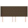 vidaXL Čelo postele so z&aacute;hybmi tmavohned&eacute; 203 x 16 x 118/128 cm l&aacute;tka