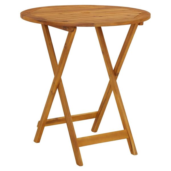 vidaXL 3-dielna bistro súprava krémovobiele látka a masívne drevo