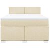 vidaXL Posteľn&yacute; r&aacute;m boxspring s matracom kr&eacute;mov&yacute; 140x200 cm l&aacute;tka