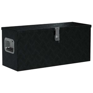 vidaXL Hlin&iacute;kov&yacute; box 80x30x35 cm čierny